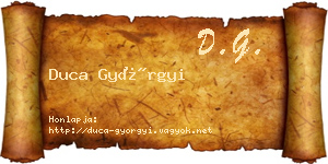 Duca Györgyi névjegykártya