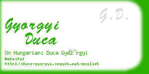 gyorgyi duca business card